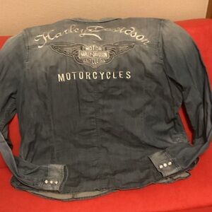 Harley-Davidson Faded Blue Denim Shirt